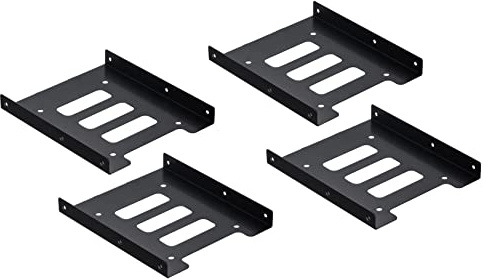 Ruaeoda 2.5 to 3.5 SSD Mounting Bracket 4 Pack, Metal Hard Drive Adapter Bay Holder for PC, Compatible with 2.5 SATA I II III HDD SSD
