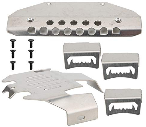 VGEBY Placa de protección armaduras, 5 Piezas Chasis Acero Inoxidable Deslizamiento armaduras para Traxxas G63 Coche RC 6 Ruedas Model Car Accessories Accesorios De Modelo