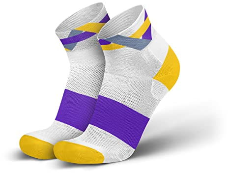INCYLENCE Twists gepolsterte Laufsocken kurz, leichte Running Socks, atmungsaktive low cut socks, Blasenschutz Kompressionssocken, Lila, 35-38