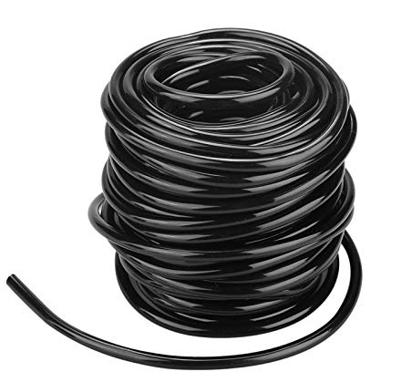 Hztyyier Tubo per Irrigazione da Giardino con Tubo di Distribuzione in Bianco da 1/4 di Pollice per di Irrigazione da Giardino (20 m / 65,6 Piedi) Tubo per Irrigazione a Goccia