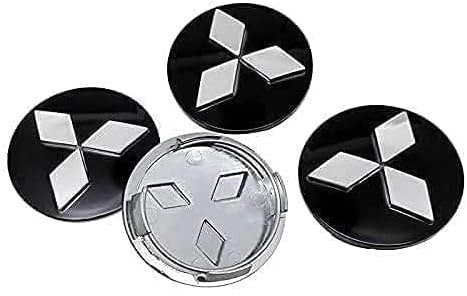 4 stycken navlock för Mitsubishi Shogun 58/60/81 MM, bilmärkes-mittkåpor anti-rost fälgkåpor navkapslar, reservdel, bilnavkapslar, fälgskydd, hjulnavskydd, 60 mm, svart