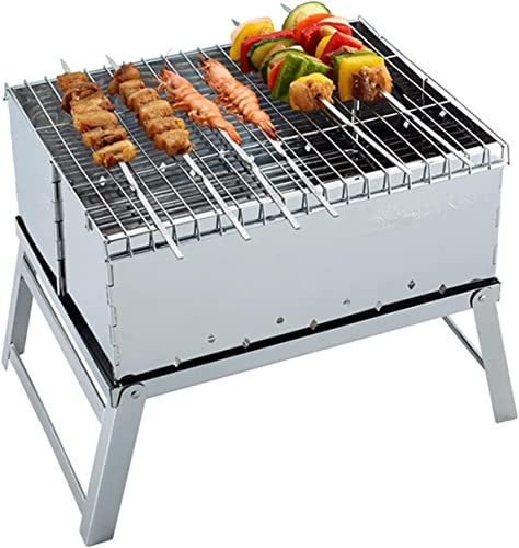 Griglia a gas Mini griglia per barbecue in acciaio inossidabile Griglia a carbone Barbecue pieghevole portatile per esterni, griglie per barbecue