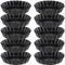 YUENPUN 10 PCS 10cm Quiche Tin Loose Base, 4 Inch Non-Stick Tart Tin Pans, Small Flan Tart Dishes,Tartlets Tins for Baking, Cooking
