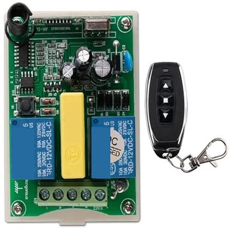 Carte logique de remplacement pour opérateur de po Télécommande sans fil AC Interrupteur Récepteur + Émetteur Moteur Porte de garage Écran de projection Volets pour moteur de portail coulissant et acc