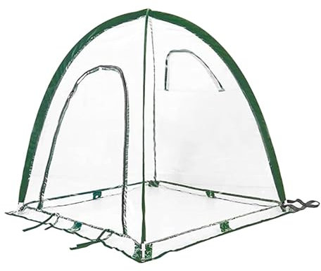 serra pop-up | Piccola serra multifunzionale in lamina | pieghevole ventilata per lo svernamento delle piante | svernante per piante portatile per gelos freddo interno ed esterno A