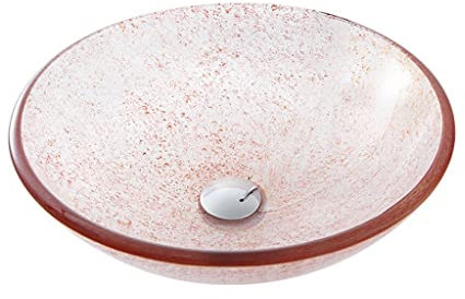 JYBNBBE Lavabos de baño Modernos y Sencillos, lavabos de Escritorio artísticos para hoteles, lavabos de Vidrio Templado, lavabos de Vidrio para baño, lavabos de encimera