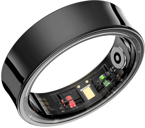XUMIUZIY Smart Ring för Män Kvinnor, Fitness Tracker med Sömnövervakning, Stegräkning, Fjärrfotografering, Flera Träningslägen, Bluetooth 5.3 -anslutning, Lång Batteritid (7#)