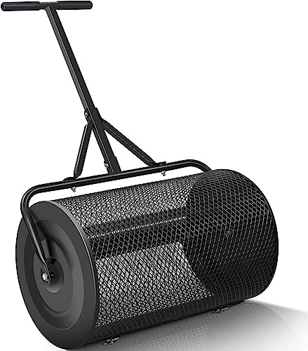 Spandiconcime e spandiconcime in metallo resistente alla ruggine per prati e giardini da 61 cm, per una cura efficiente del prato e fertilizzazione del giardino