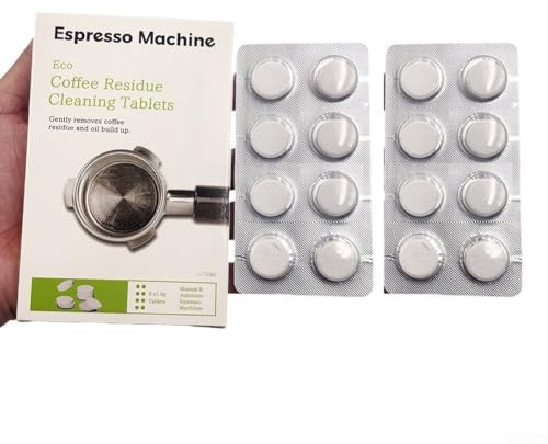 Pastillas de limpieza compatibles con Breville y para Sage para máquinas de espresso, 16 piezas, 2 paquetes, ayuda a mantener el sabor del café y el rendimiento de la máquina