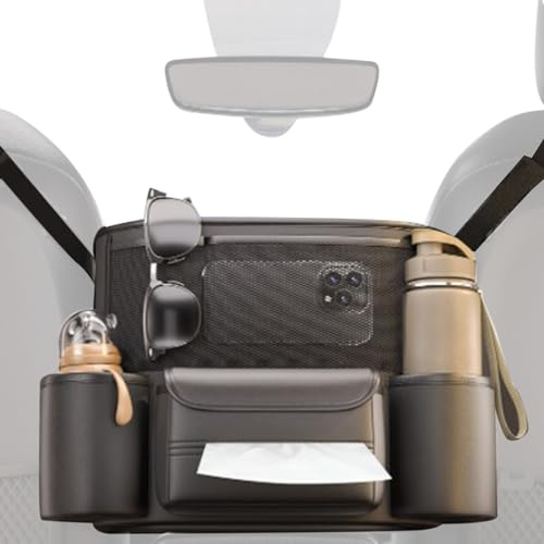 Dayysiuy Car Handbag Holder,Leather Pocket | Snack Organizer,for Handbag Purse Cup Phone Snack Car Automotive Seat Backseat Vehicle