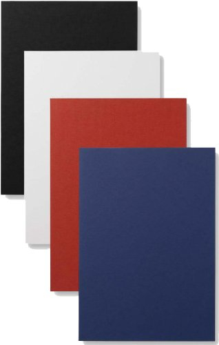 Einbanddeckel Lederstruktur, Sortiment 4 Farben