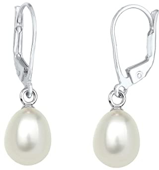 Elli Ohrringe Damen Süßwasserzuchtperle Basic Klassisch in 925 Sterling Silber