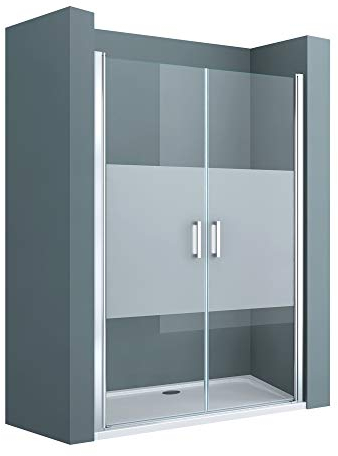doporro Double porte de douche auto-levante 103,5-108,5 cm de douche pare-douche pour niche Teramo24MS 105x195cm