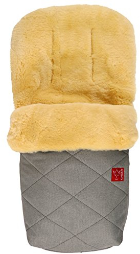 Lammfell Fußsack Natura, grey melange