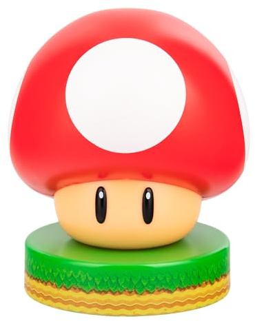 Super Mario Bros. Mushroom Collectible Figure Light, Officially Licensed Nintendo Merchandise