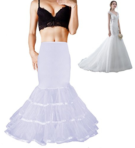 SHIMALY Women Mermaid Wedding Petticoat Fishtail Underskirt Trumpet Crinoline for Mermaid Wedding Dress