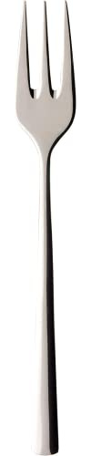 Villeroy & Boch Piemont Kuchengabel 6 Stück Nr. 1262640190 und 4er Set EKM Living Edelstahl Strohhalme