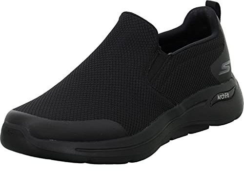 Skechers Go Walk Arch Fit Baskets Homme Black Textile/synthetic/black Trim 41 EU