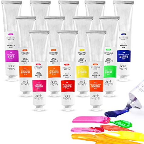 Paul Rubens Oil Paint, 12 Oil Neon Colors with High Saturation, 50ml Large Tubes, Faster Drying Time with Creamy Texture, Art Supplies for Artists, Students, Beginners