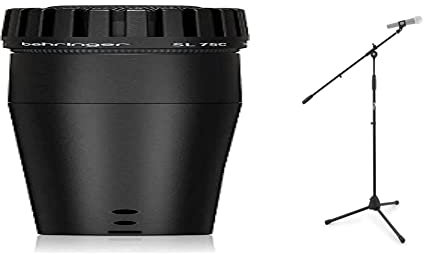 Behringer SL 75C Dynamic Cardioid Microphone & Tiger MCA68-BK Microphone Boom Stand, Mic Stand with Free Mic Clip - Black