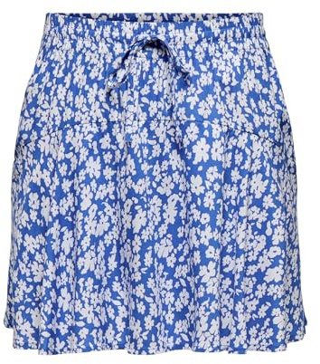 Only Onlala - Jupe pour Femme - Taille Moyenne - Coupe Normale, Rayé (Marina), L