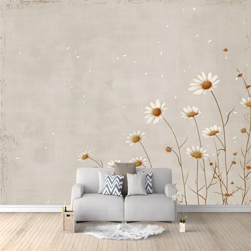 Papel Pintado Margarita Fotomurales tejido no tejido 400 x 280 cm Fotomurales Decorativos Pared Papel de Pared Efecto 3D Decorativo Salon Papel Tapiz Cocina