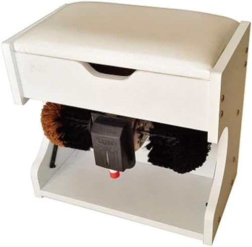 ASEENXPS Electric Shoe Polisher, Fully Automatic Electric Shoe Polisher, Electric Shoe Polisher for Family Hotels, Banks, Public Places(Color:White)