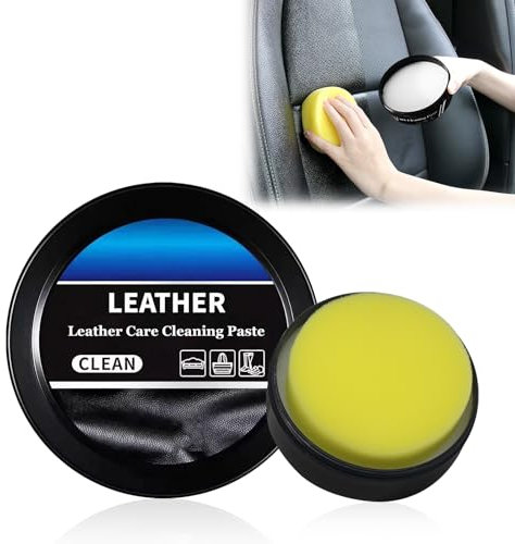 Farmty Lederpflege Reinigungscreme,Reinigungs und Pflegecreme,Multifunktionale Lederpflege,Reinigungspaste für Lederpflege, das Autoinnere,Möbel