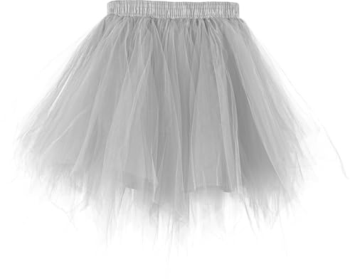 Aitsite Gonna Tulle Donna, Dress Ballet Petticoat in Tulle, Gonne da Donna Tutu Classico Elastico, Costume da Festa di Carnevale di Halloween Tutu per Adulti per Feste di Travestimento Balletto