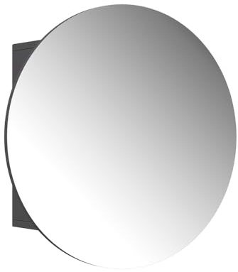 Vicco Badspiegelschrank Loki, Anthrazit, 60 x 60 cm mit 2 Fächern, zur Wandmontage mit Spiegel und Ablagefläche