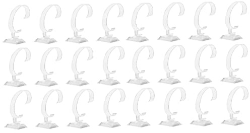 BESPORTBLE 24 Pezzi Supporti Orologi Trasparenti in Plastica Espositori Resistenti per Organizer per Orologi e