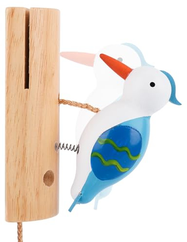 Ciphuoly Klopfspecht Holz-Türklingel für Kinder – Mechanisches Spielzeug für Baumhaus, Garten & Kinderzimmer – Lustiger „Klopf-Effekt aus Massivholz – Deko & Geschenk für Jungen & Mädchen
