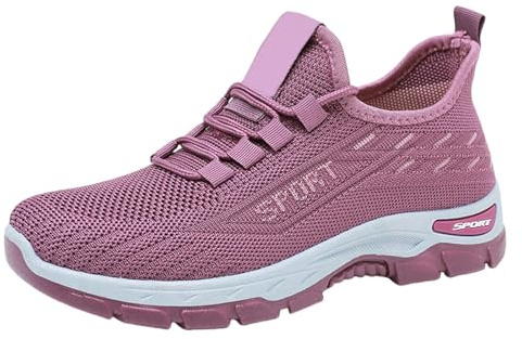 Zapatillas deportivas para mujer, color rojo y negro, zapatillas deportivas para mujer, zapatillas de tenis ortopédicas, zapatos de tenis transpirables para el ocio y el día a día, zapatillas de