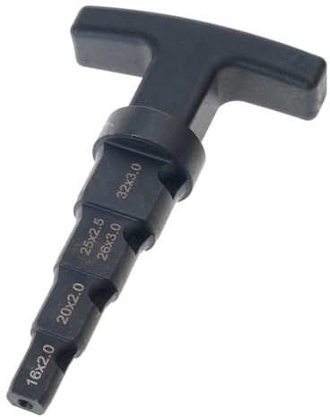 Herramienta de desbarbado de tuberías, herramienta de chaflán interno 4 en 1, escariador de calibración multicapa, 16-32 mm, trinquete de fontanería, instrumento de acabado hidráulico