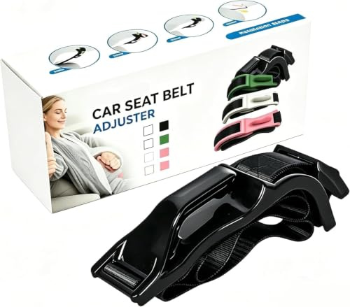 Pregnancy Seat Belt Cover for Women, Soft Seatbelt Shoulder Pad Cushion, Universal Car Seat Belt Pad, Breathable Anti-Slip Comfort Pad, Easy Install, Washable Car Accessory for Driving – Black