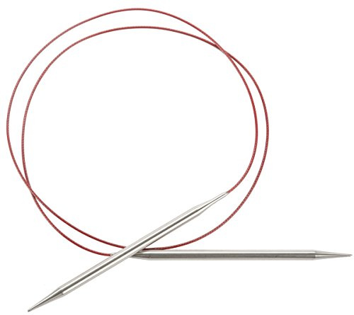 ChiaoGoo 40-Inch Red Lace Stainless Steel Circular Knitting Needles, 2/2.75mm