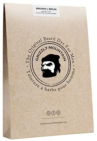 Grizzly Mountain Natural Beard Dye für Bart und Schnurrbart (dunkelbraun)