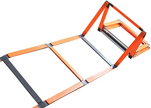 Xin Agility Ladder Speed ​​Ladder for Fußball Speed ​​Training, Geschwindigkeit Trittleiter Hürde doppelten Zweck, klappbaren tragbaren Sensible Ausbildung Leiter 5 M 11 Rung
