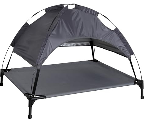Kerbl 80378 hundsäng semester topp grå, 105 x 86 x 75 cm, med soltak, 2,953 kg