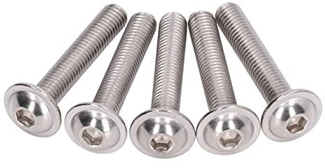 Halbrundschrauben Innensechskantschrauben, Flanschschrauben mit Halbrundkopf Breitere Auflagefläche Fester Edelstahl A2‑70 für nasse Umgebungen(M8*50MM)