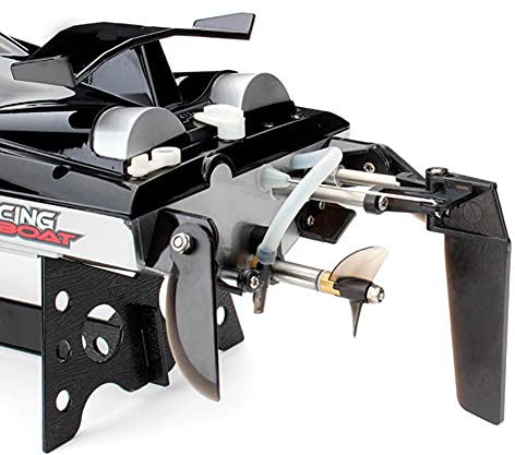 Zerodis Heckruderteile für FT012, Lenkheckruderteile, Kunststoff + Metall, Passend für FT012 Bürstenloses RC-Boot, Spielzeugboot, Bootsteile, RC-Ruder