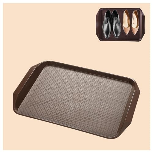 COAYHEL Stövelmattor för entré 3-pack bagagerumsbrickor för entrédörr matta bricka för trädgård, sovrum, entré, garage stövelbricka, brun