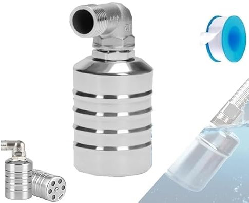 Scomeri Water Valve,Floating Valve, 304 Stainless Steel Completely Automatic Water Level Control Floating Valve,Valve Water Level Controller,Water Hose Shut Off Valve (B- 1 in)