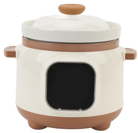 Elektrisk Gryta, 1,8 L Elektrisk Keramisk Soppgryta Portabel Slow Cooker med 24-timmarsreservation, Automatisk Gryta för Soppa, Ris, Såser, Grytor (EU)