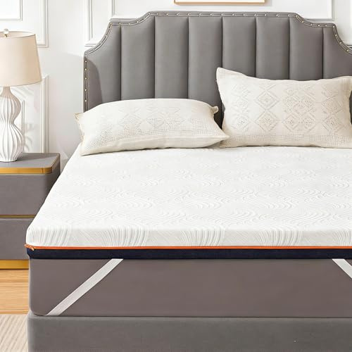 Solviente Premium Topper 180x200cm H3 7.5cm Espuma de Memoria y Espuma Fría, Ortopédico y Transpirable, Certificado Oeko-Tex®, Funda Extraíble, Antideslizante, Duradero e Higiénico