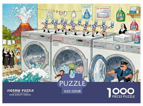Lavatrice Puzzle in Legno Impermeabile Puzzles Da 1000 Pezzi Regali Per Adulti Sfidanti E Rompicapo Giochi Educativi