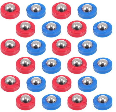 FOMIYES 30pièces Palets de Curling pour Table Rouges et Bleus Palets de Rechange pour Jeu de Accessoires de Jeu de Société