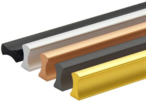 ZESLIV 4 pezzi Maniglie per mobili, maniglie per armadi in alluminio, distanza tra i fori 320 mm, maniglie lunghe per cucina, maniglie per cassetti per armadio, maniglie per ante