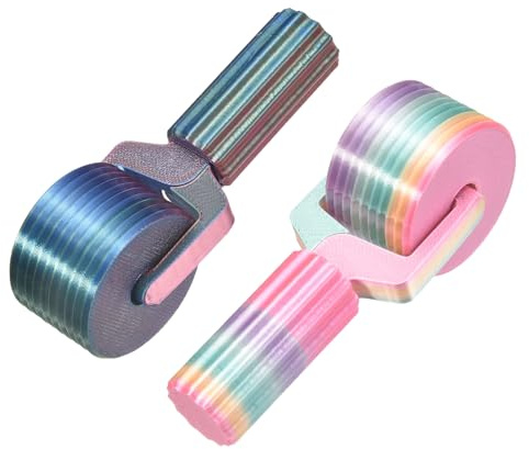 PATIKIL 2Pcs Diamond Art Roller, Detachable Diamond Paint Tools Easy-Grip Hand Roller Gem Art Straightening for Rhinestone Embroidery Essential DIY Craft Accessories (Candy Color/Metallic)