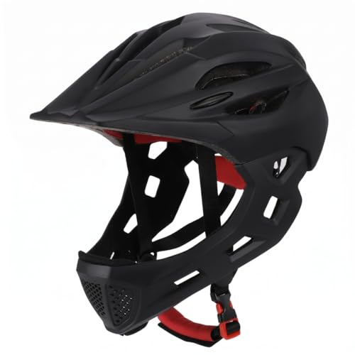 Tsawntd Casco para niños pequeños, Casco Protector Integral para niños, Bicicleta de montaña con luz LED y Red, Equipo Ligero y Transpirable para niñas